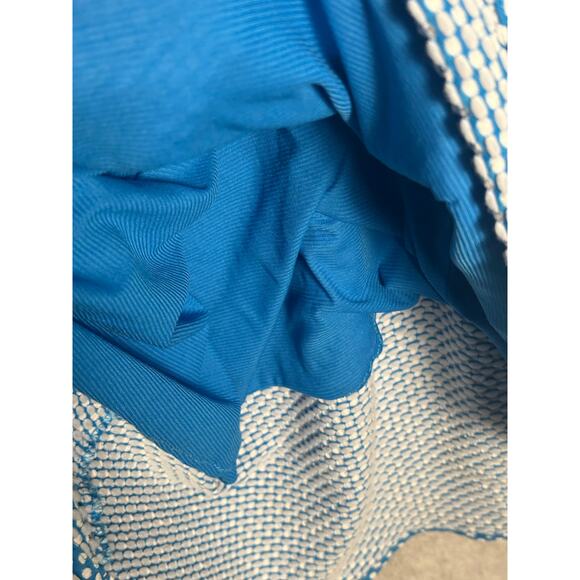 Maeve Sz S Blue and White Polka Dot Fit & Flare Dress Sleeveless Anthro Tradwife - Picture 8 of 9